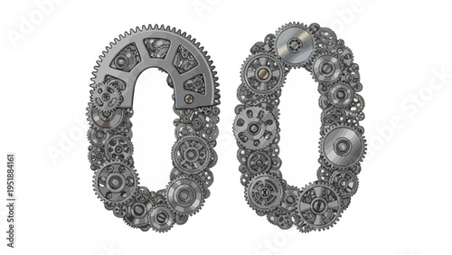 Mechanical Gear Oval Shapes.