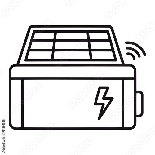 Wireless car key fob signal transmission icon with radio waves in flat design