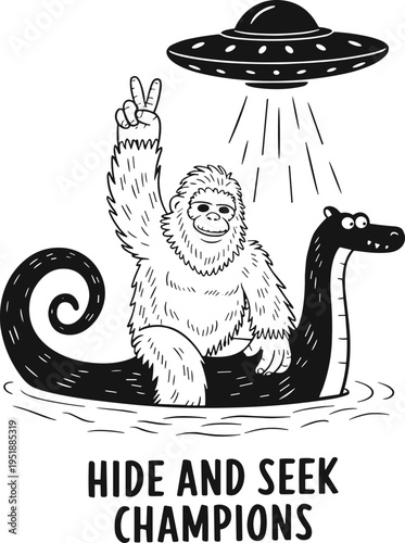Bigfoot Hide & Seek Champions Svg