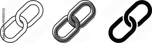 Chain links in black and white and gray