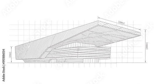 Vector illustration of modern building roof design