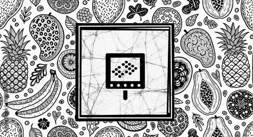 seamless pattern of the old house