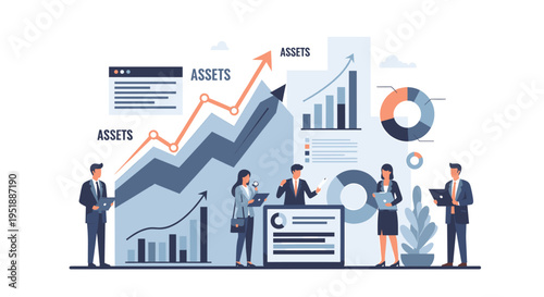 A pensive businessman stands, thoughtfully reviewing data on a tablet; perfect for illustrating success, innovation, or modern work concepts in market