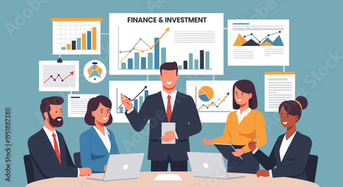 A stylized illustration of a professional man in a suit, conveying confidence and competence. Perfect for business presentations, articles, or website