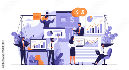 A dynamic illustration of a man in a suit exudes confidence and determination, suitable for marketing materials or symbolizing professional success an