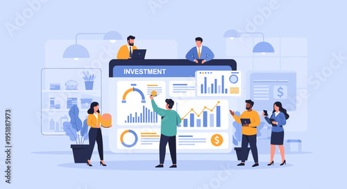 A stylish illustration of a shelf stocked with beauty products conveys a sense of order, elegance, and personal care. Great for cosmetics marketing an