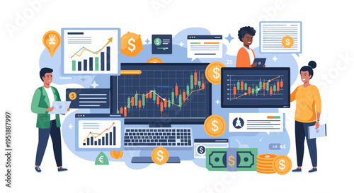 A vibrant vector illustration depicting two people in a relaxed, casual pose. Ideal for modern marketing materials, website design, or social media co