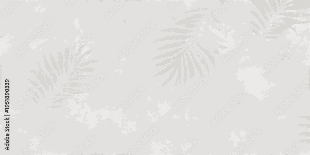 Obraz premium Subtle botanical pattern with delicate gray palm fronds on a light background