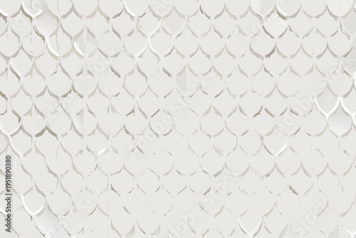 Abstract white scale pattern creating a textured repeating background