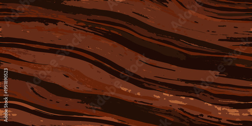 Abstract brown and dark brown wavy lines create a textured background