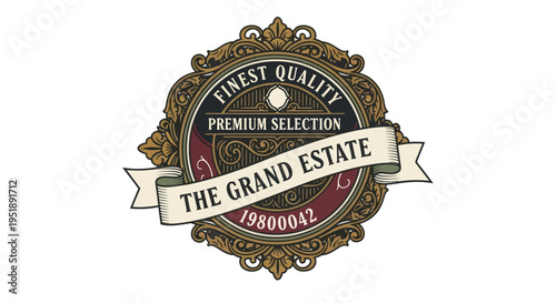 The Grand Estate Premium Selection Finest Quality Label Design.
