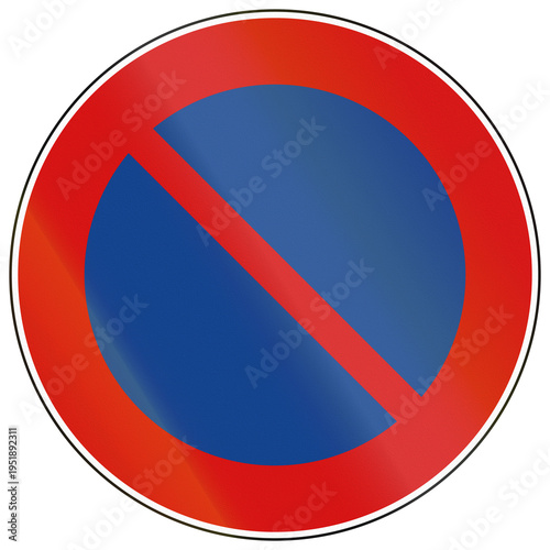 Historic Italian road sign from 1959 - No parking