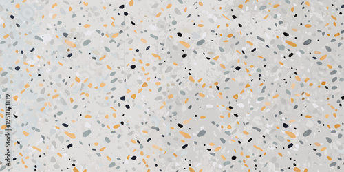 Abstract speckled pattern with gray orange and black inclusions