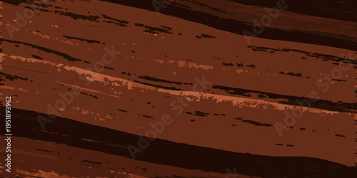 Abstract expressionist painting with layered brown and reddish tones