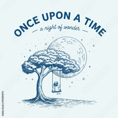 Once Upon a Time A Night of Wonder Tree Swing Under the Moon.