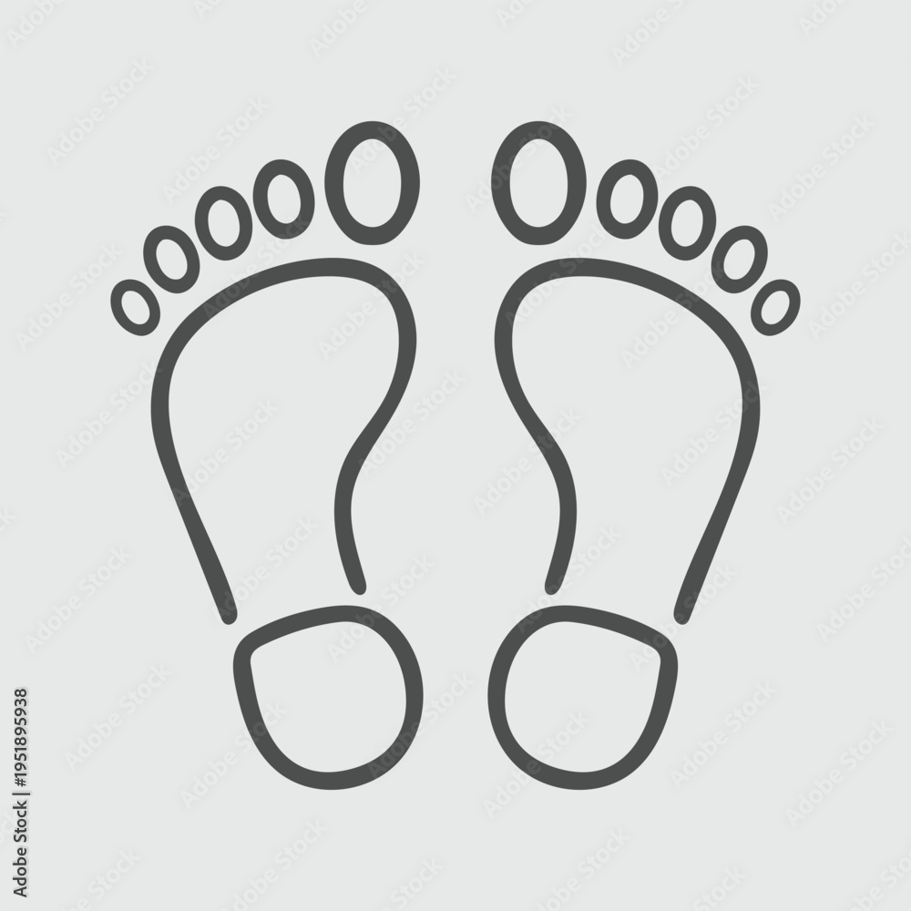 Obraz premium foot prints on a white background
