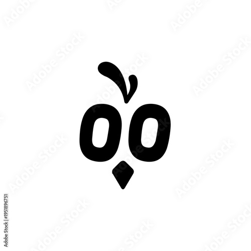 Minimalist Chicken Face Vector Icon Black and White Simple Design