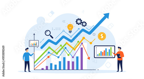 Business Growth and Financial Analysis Concept