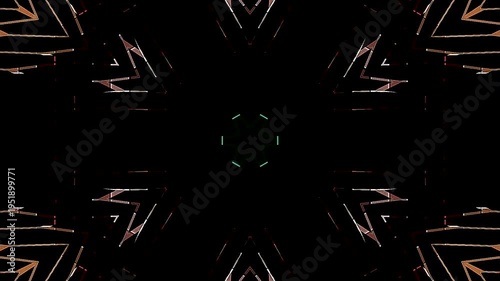 3D animation beautiful video colorful abstract bright light energy 4K of smooth lines waves glittering light effect on round shape in center, black background