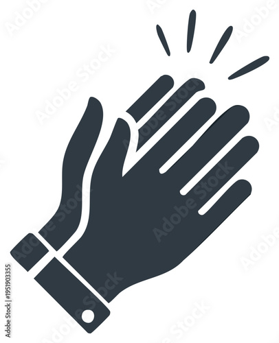 Hand Clapping Graphic Illustration Depicting Applause or Encouragement