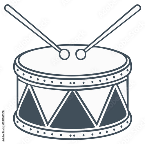 Drum with Drumsticks Percussion Instrument Musical Toy