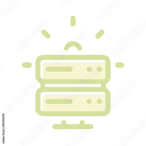 Magnifying glass in green and orange design for examination concept  