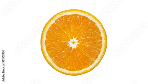 Cuadro en lienzo Vibrant, juicy orange slice cross-section, showcasing its fresh citrus pulp and