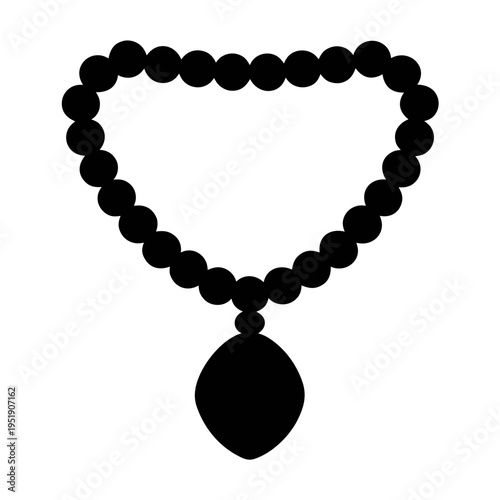 Elegant beaded necklace jewelry fashion accessory with pendant for women stylish design trend