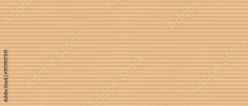 Seamless corrugated cardboard texture with an endless horizontal stripe pattern for eco-friendly web design, sustainable packaging, and minimalist backgrounds. Vector illustration.