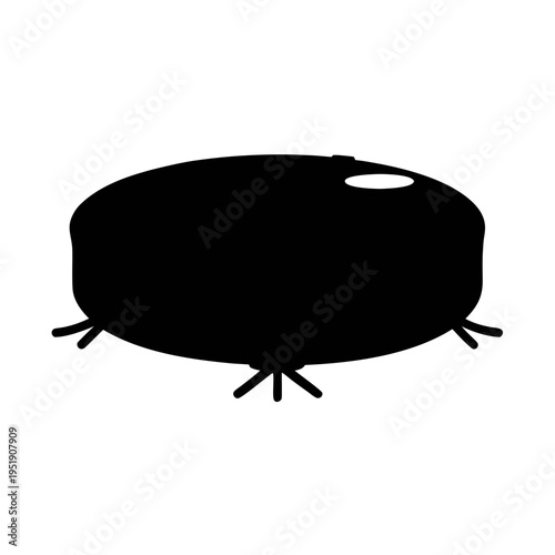 Black robot vacuum cleaner automatic floor cleaner home appliance for clean floors and carpets