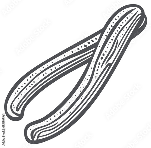 Stylized graphic illustration of a pair of pliers