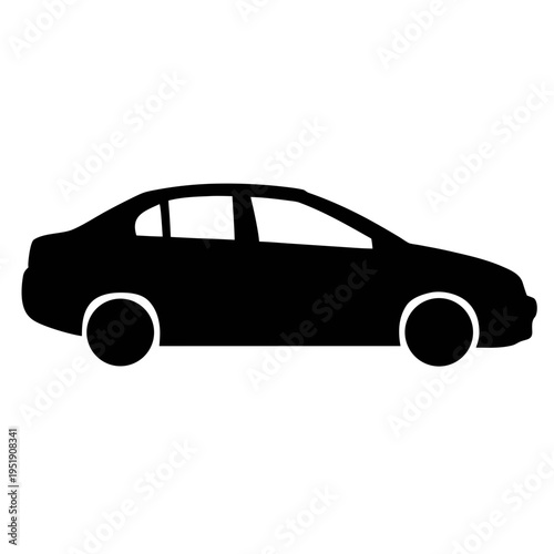 Find black car silhouette vector image for graphic design and automotive industry projects online now