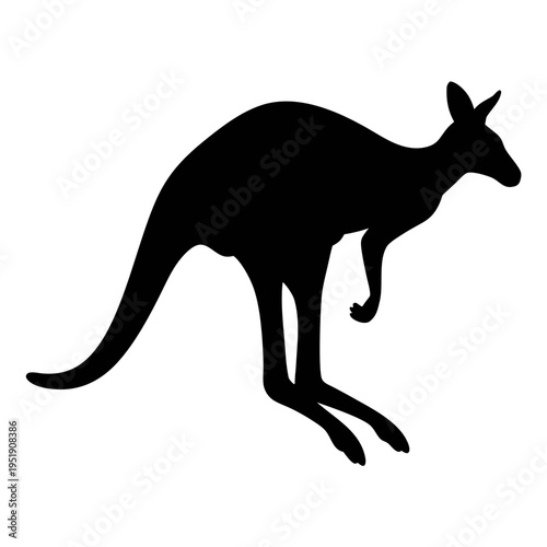 Kangaroo silhouette vector image for australia wildlife animal illustration and design resources use free