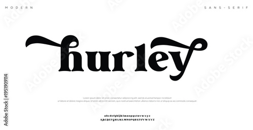 Hurley Logo Brand Name Typography Design