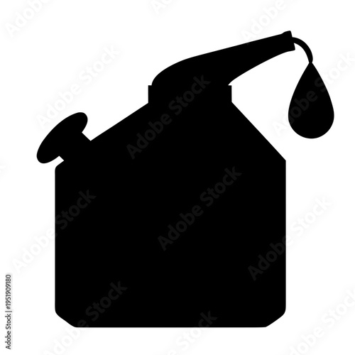 Fuel can vector illustration for gas container design and fuel storage needs in black color design