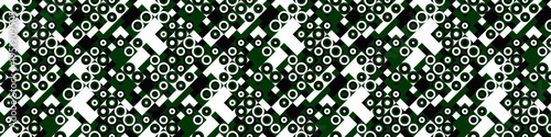 Horizontal seamless geometric mosaic pattern background