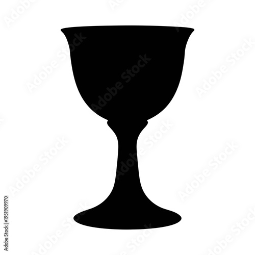 Download black chalice vector graphic design element for religious themes and celebration events vector art