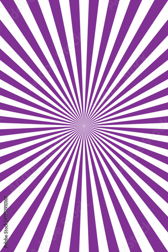 Pop Art Inspired Swirl Groovy Line Patterns with Sunburst Background Purple and White Stripes