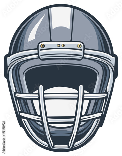 American Football Helmet Vector Illustration