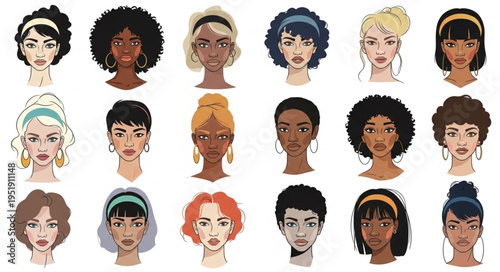 Diverse Faces - A Collection of Unique Female Portraits.