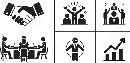 Corporate handshake between professionals symbolizing partnership, teamwork and successful collaboration in a modern office environment..eps