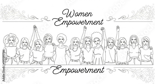 Women Empowerment Illustration - A Celebration of Female Strength and Unity.