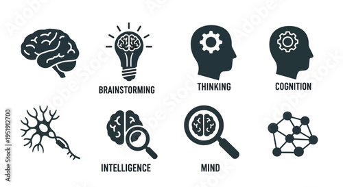 Visual Representation of Cognitive Processes From Intelligence to Cognition Explore the Intricacies of the Human Mind and the Various Facets of Thinking and Brainstorming Processes
