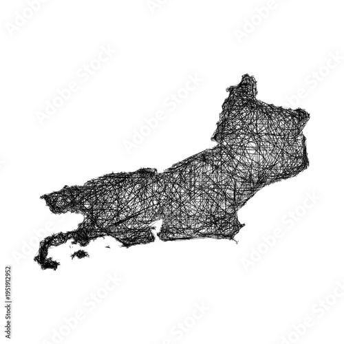 Sketch Rio de Janeiro outline map design