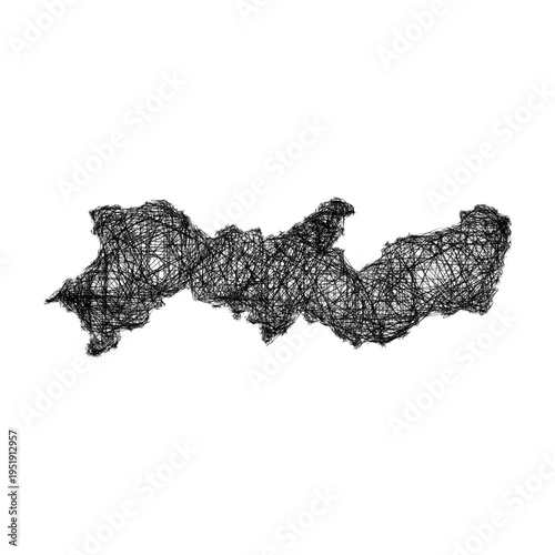 Sketch Pernambuco outline map design