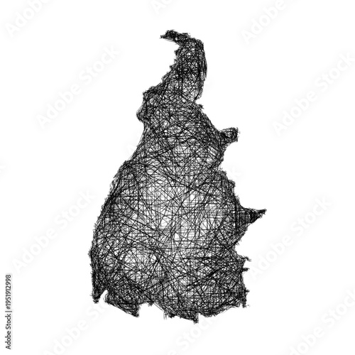 Sketch Tocantins outline map design