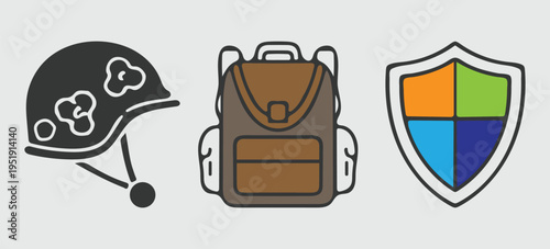 vector design of mountaineering and peak icon. set of mountaineering and camp vector icon for stock.
