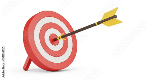 Arrow Hits Bullseye - Precision and Accuracy in Target Practice.
