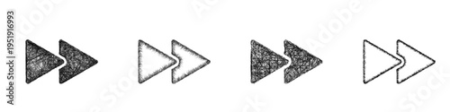 Sketch fast forward icon design set