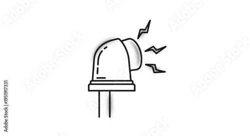 Emergency Siren Icon - Alert and Warning Symbol.